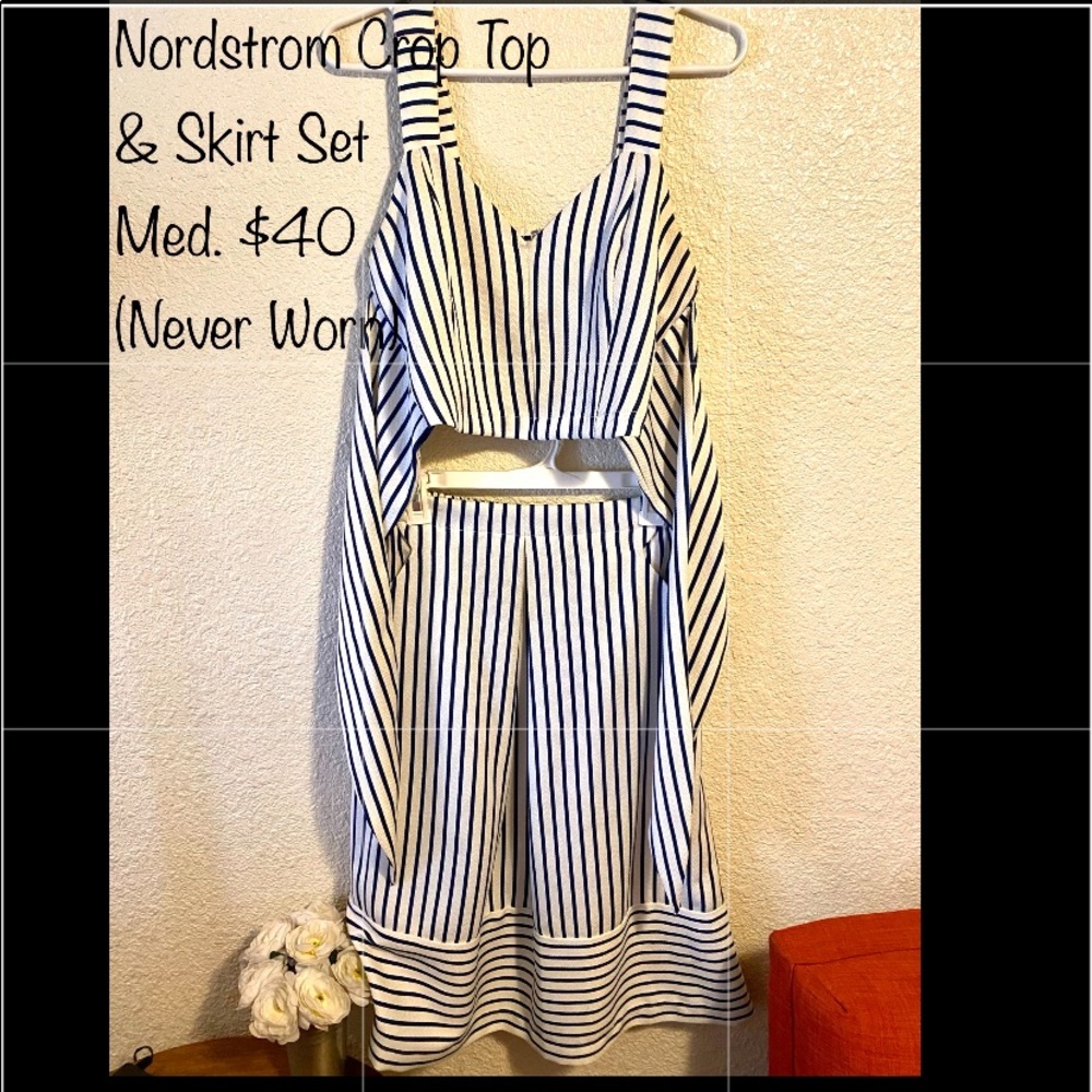 Two piece Crop Top Skirt Pair
